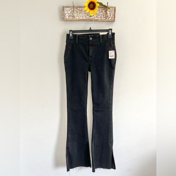 🌻🆕FREE PEOPLE We The Free Level Up Slit Bootcut-Black-Size 28 & 30 - Picture 8 of 10